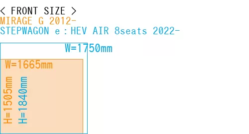 #MIRAGE G 2012- + STEPWAGON e：HEV AIR 8seats 2022-